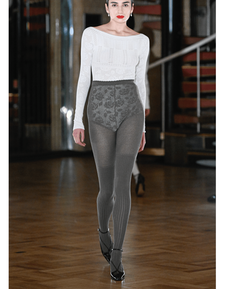 FETICO / ROSE PATTERN LACE KNIT TIGHTS | JURK s