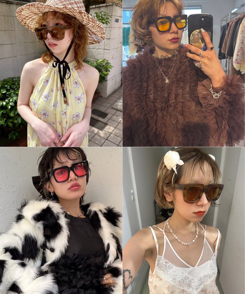 [希少！美品] 人気カラー　赤　VIVIANO チュール　トップス　Sサイズ VIVIANO / Sunglasses | JURK shop tokyo