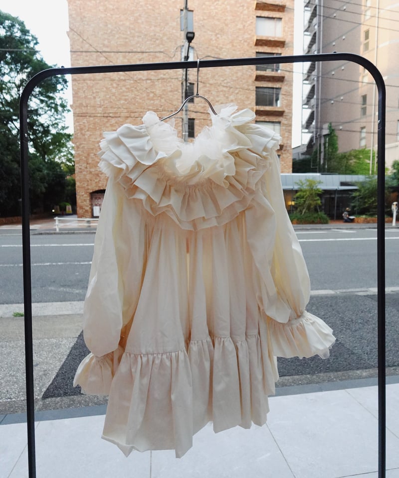 VIVIANO × JURK / Layered Mini Dress(white) | JU