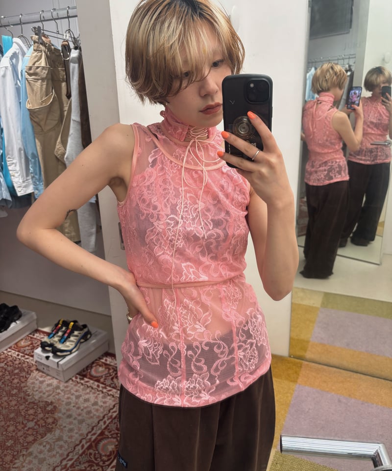 AKIKOAOKI / layered lace tank | JURK shop tokyo