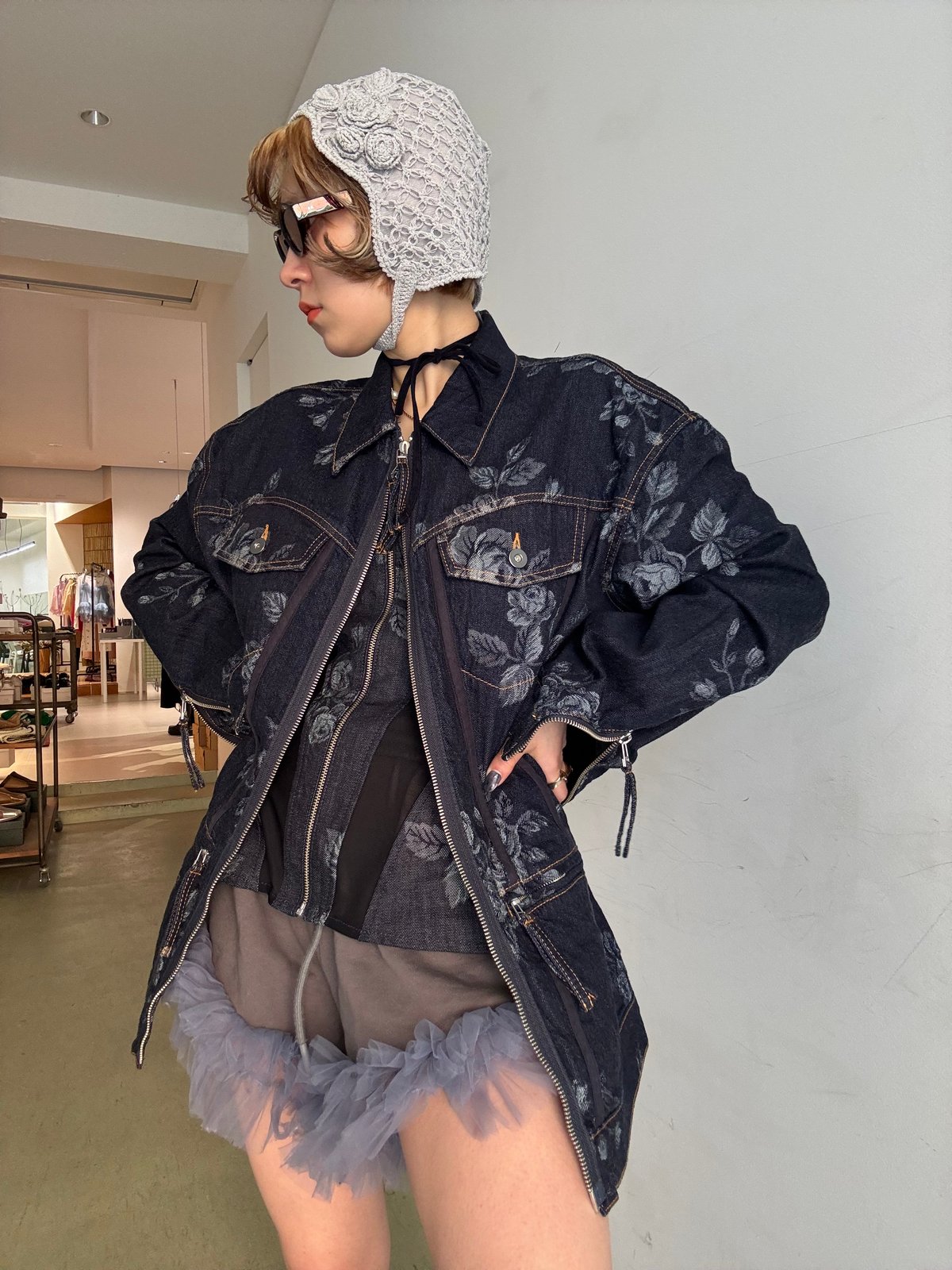 FETICO / ROSE DENIM ZIP-UP JACKET | JURK TOKYO FETICO / ROSE DENIM ZIP-UP JACKET | JURK TOKYO