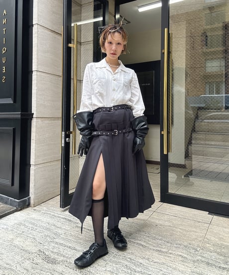 スカート fetico FETICO FAUX-LEATHER MIDI SKIRT CATEGORY FETICO | JURK shop tokyo