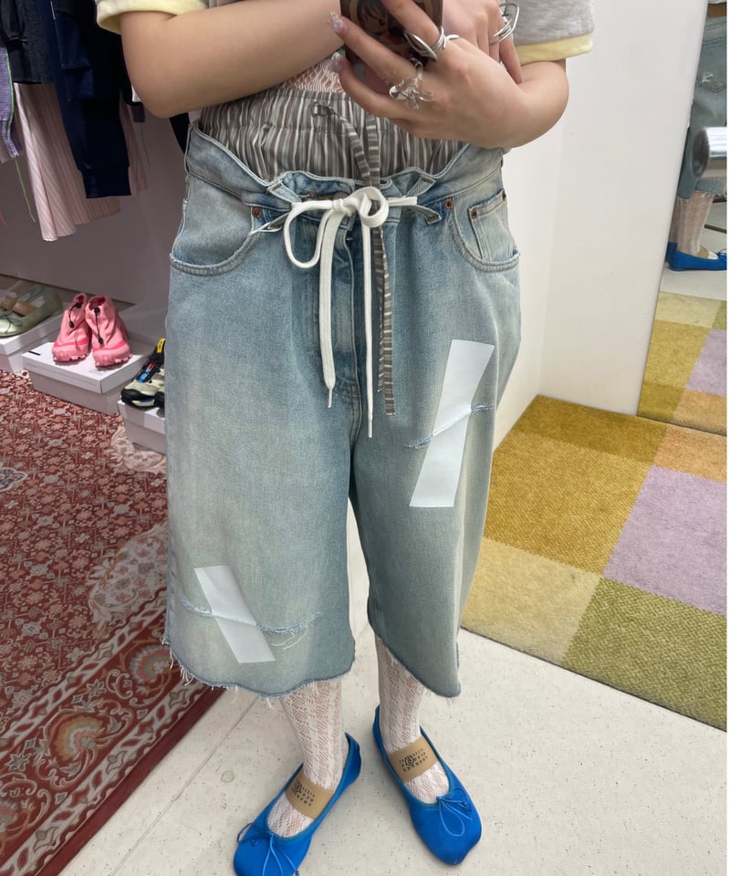 MM6 / blue tape denim short pt | JURK shop tokyo