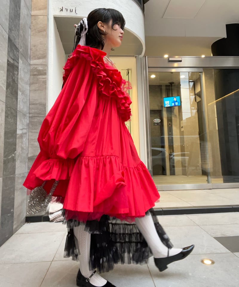 VIVIANO × JURK / Layered Mini Dress(red) | JURK