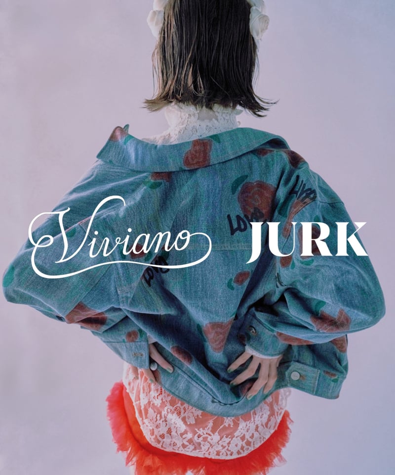 VIVIANO×JURK / rose print denim jacket | JURK s
