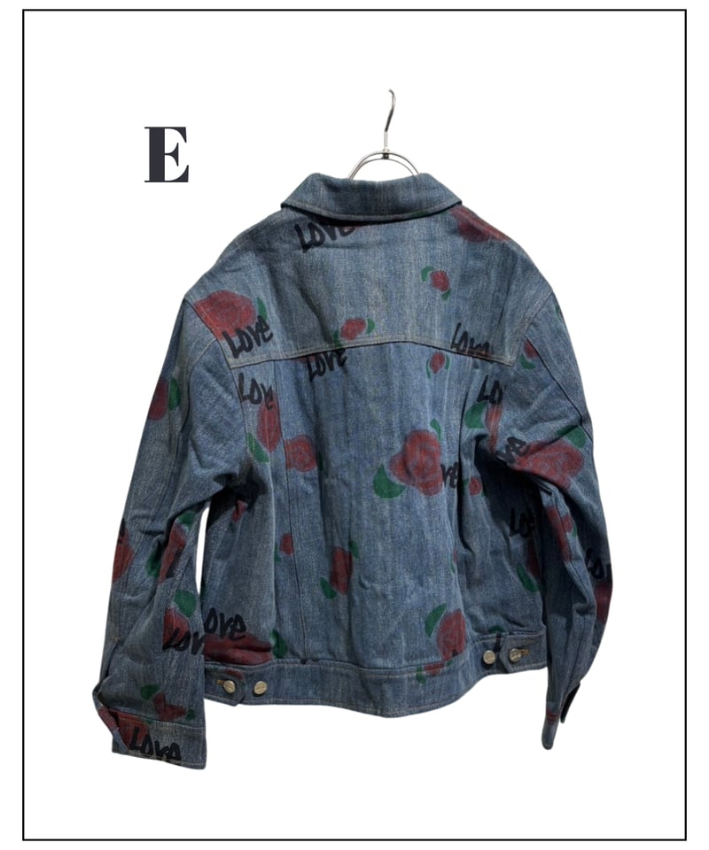 VIVIANO×JURK / rose print denim jacket | JURK s