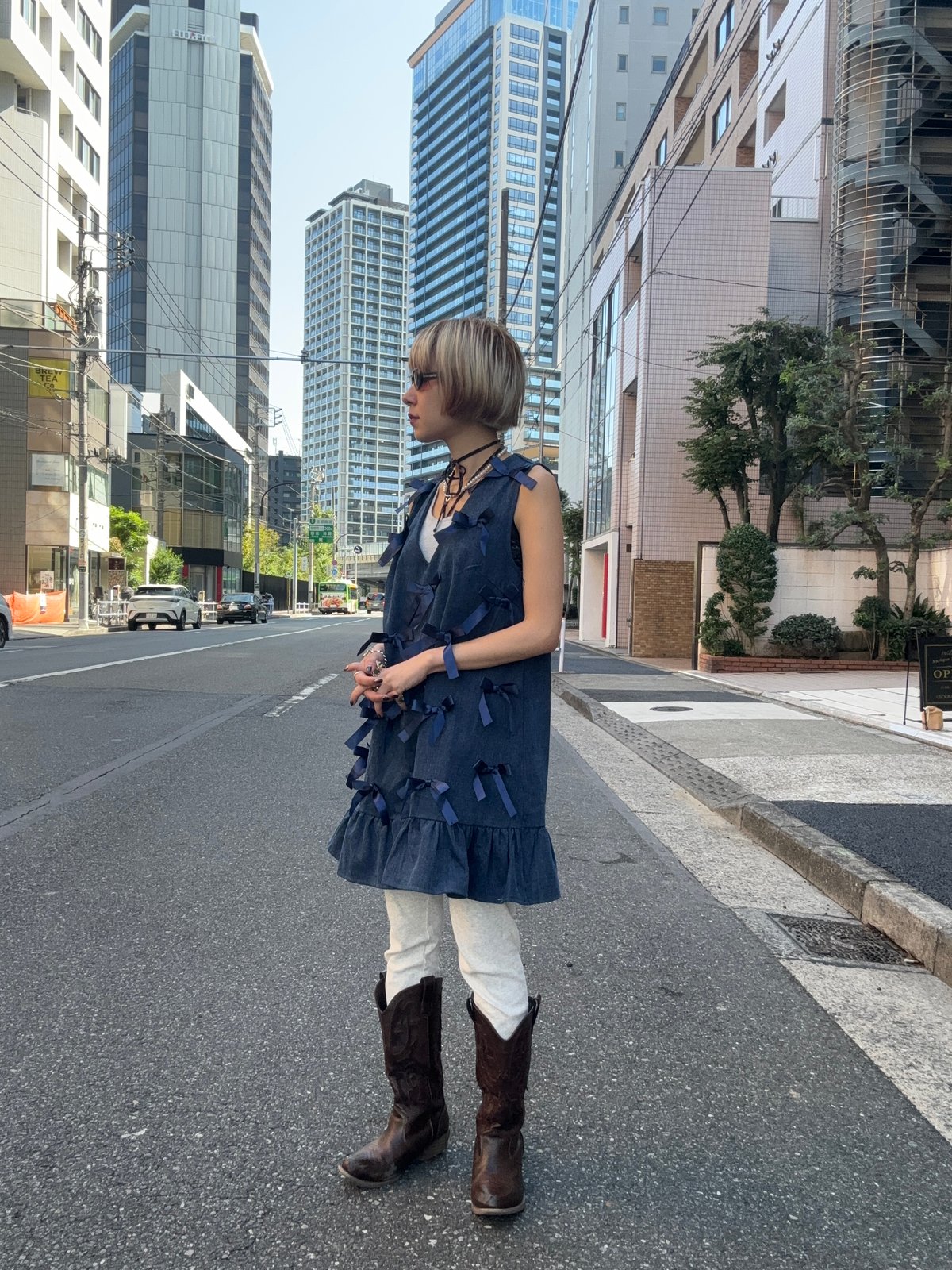 Sister Jane ワンピース LYRICAL BOW MINI DRESS DRD540 sisterjane / lyrical bow mini dress | JURK shop