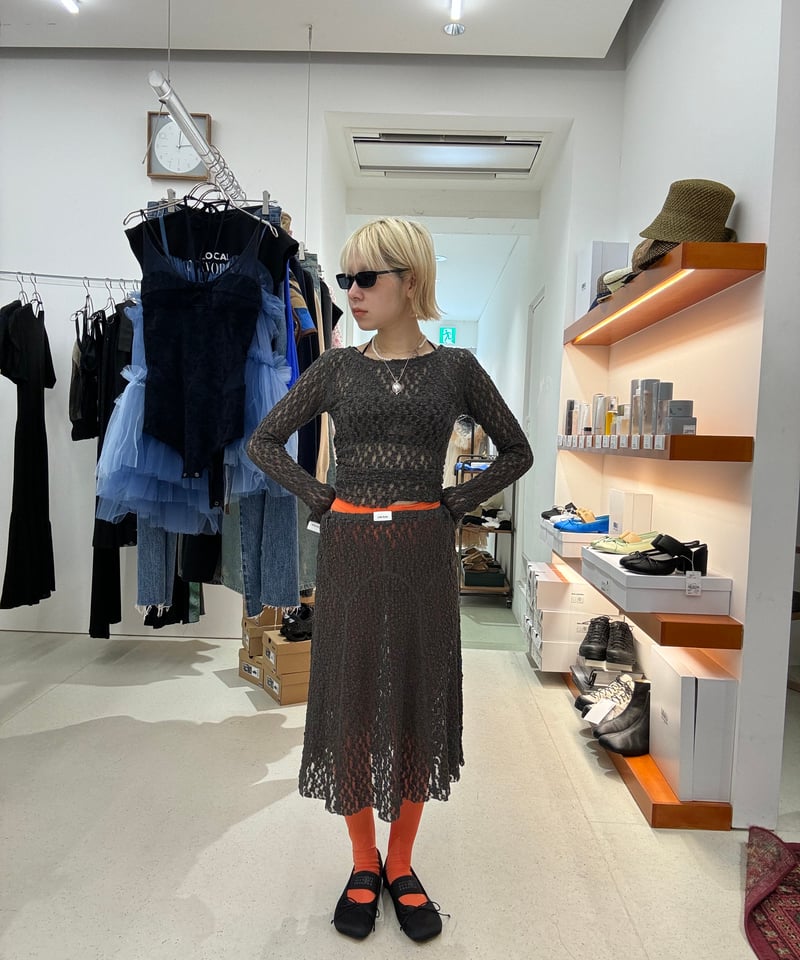 Little$uzie / Organic Shrink Lacee Panel Skirt