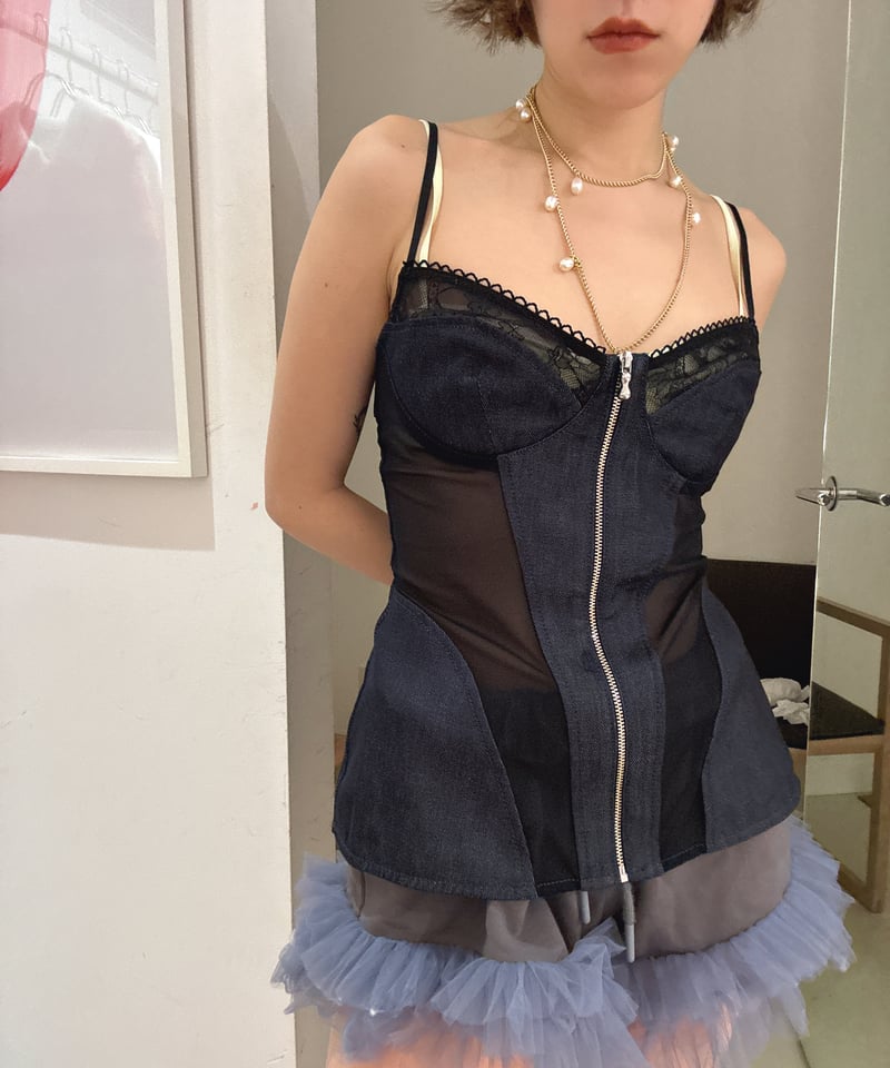 FETICO / organic cotton denim bustier | JURK TOKYO