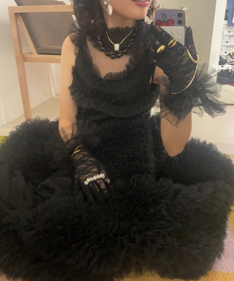 DREAM Sister Jane dream キャミ フリル ドレス ブラック DREAM Sister Jane dream キャミ フリル ドレス ブラック