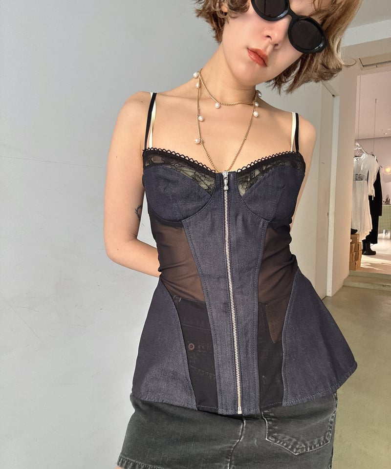 FETICO / organic cotton denim bustier | JURK sh