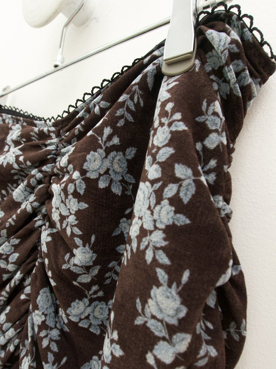 FETICO / Rose Velvet Tulle Gathered Skirt | JUR