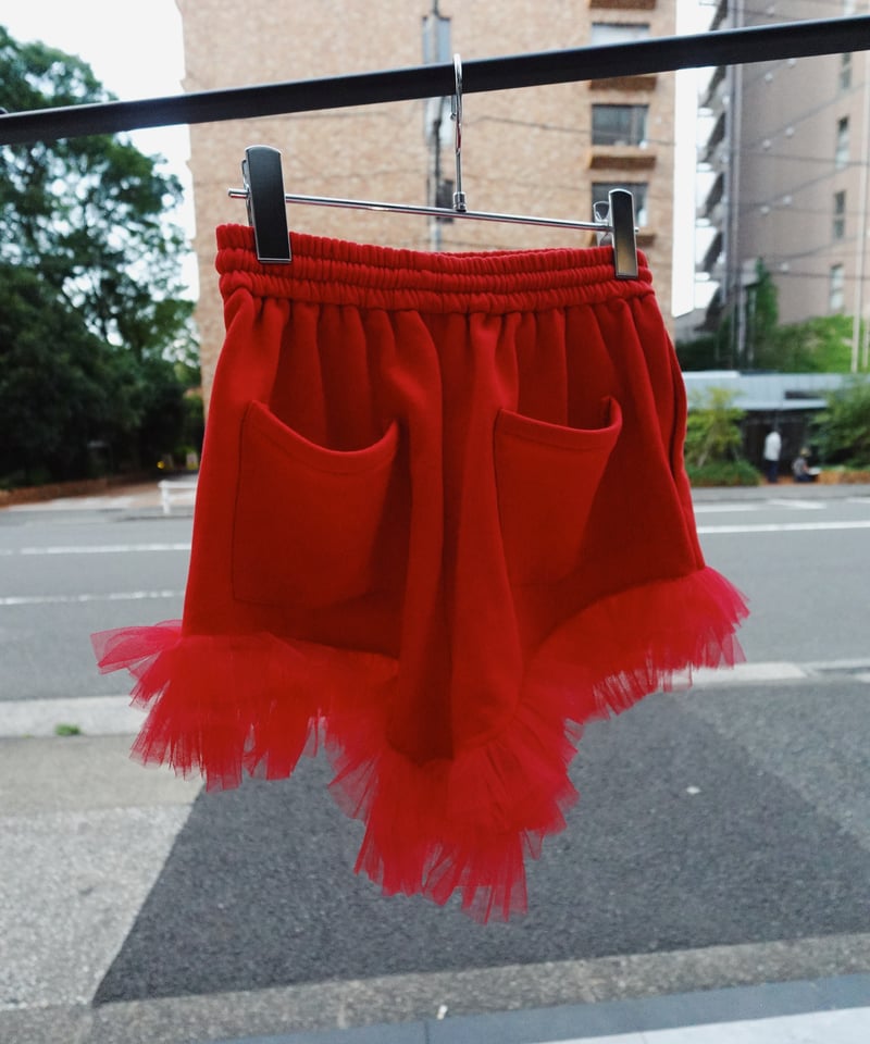 VIVIANO × JURK / Tulle Shorts(red) | JURK shop