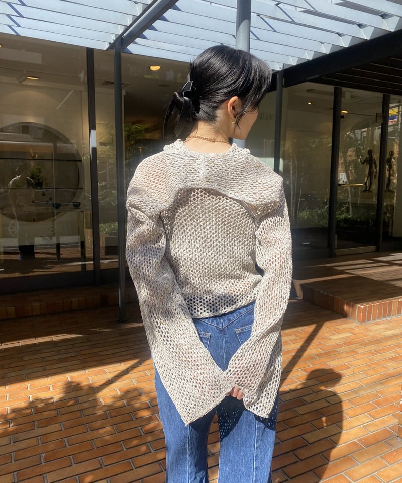 little $uzie / cotton gima mesh knit bolero | J