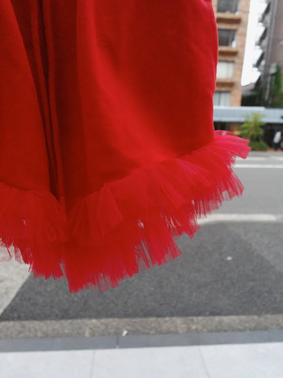 VIVIANO × JURK / Tulle Shorts(red) | JURK shop