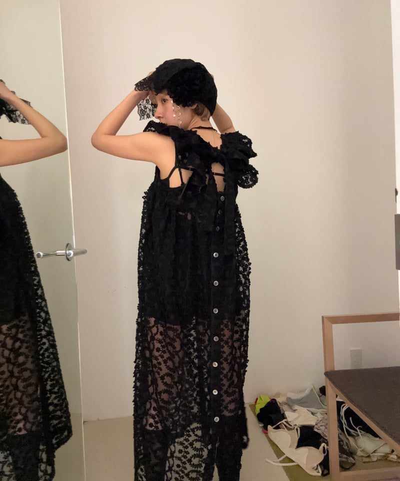 naokitomizuka / Organdie embroidery back ribbon