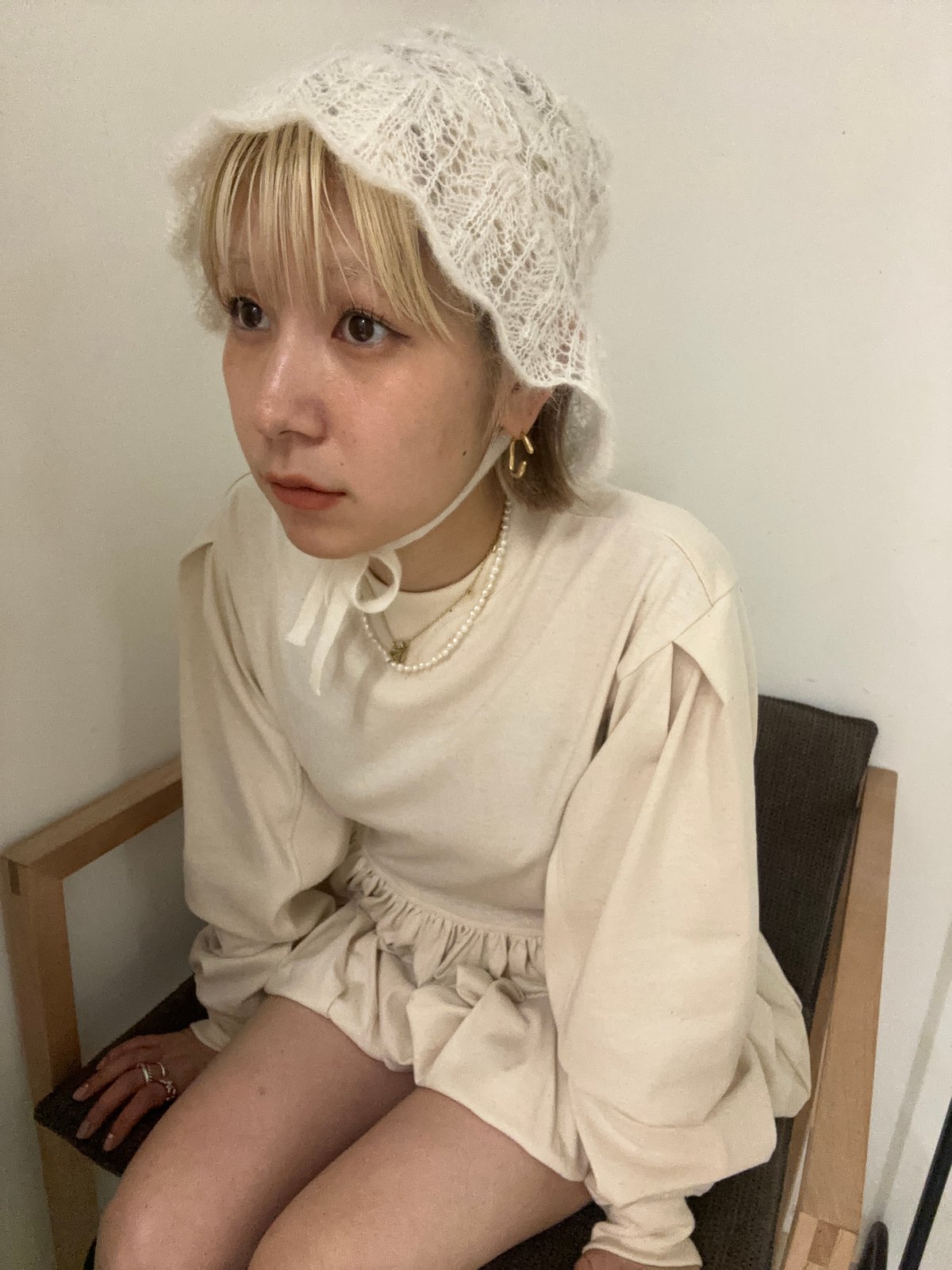 FUMIE=TANAKA / knit lace hat | JURK TOKYO FUMIE=TANAKA / knit lace hat | JURK TOKYO