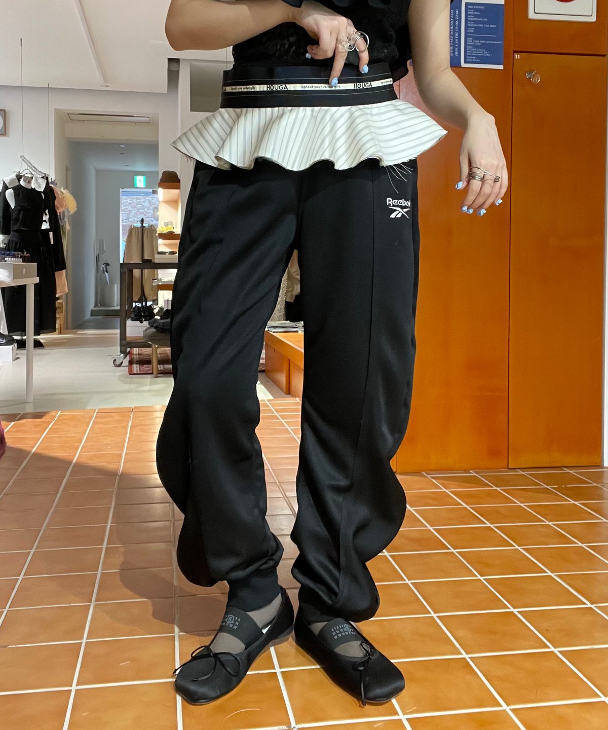 パンツ naoki tomizuka Reebok deformedsweatpants Reebok deformed sweat pants Black / naokitomizuka