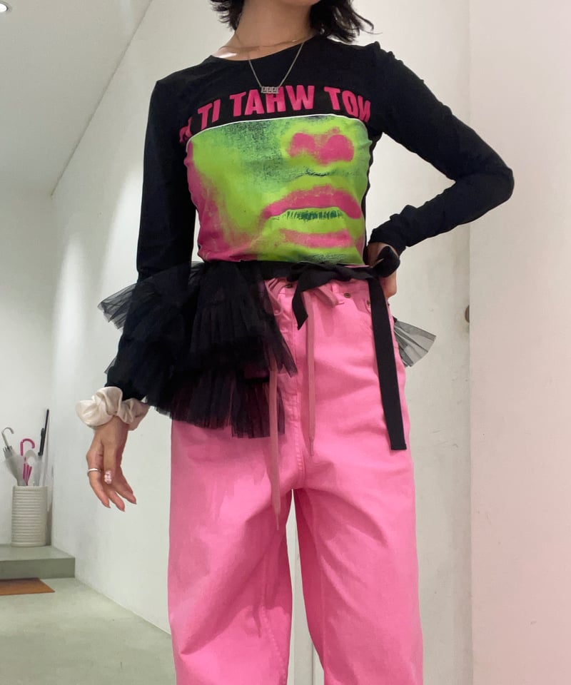 大値下⭐️VIVIANO即完売したGathered Neck Tulle Top 大値下⭐️VIVIANO即完売したGathered Neck Tulle Top