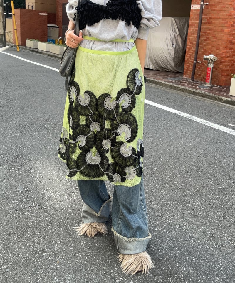 FUMIETANAKA フミエタナカ　tulle roll apron tulle roll apron | FUMIE=TANAKA/フミエタナカ