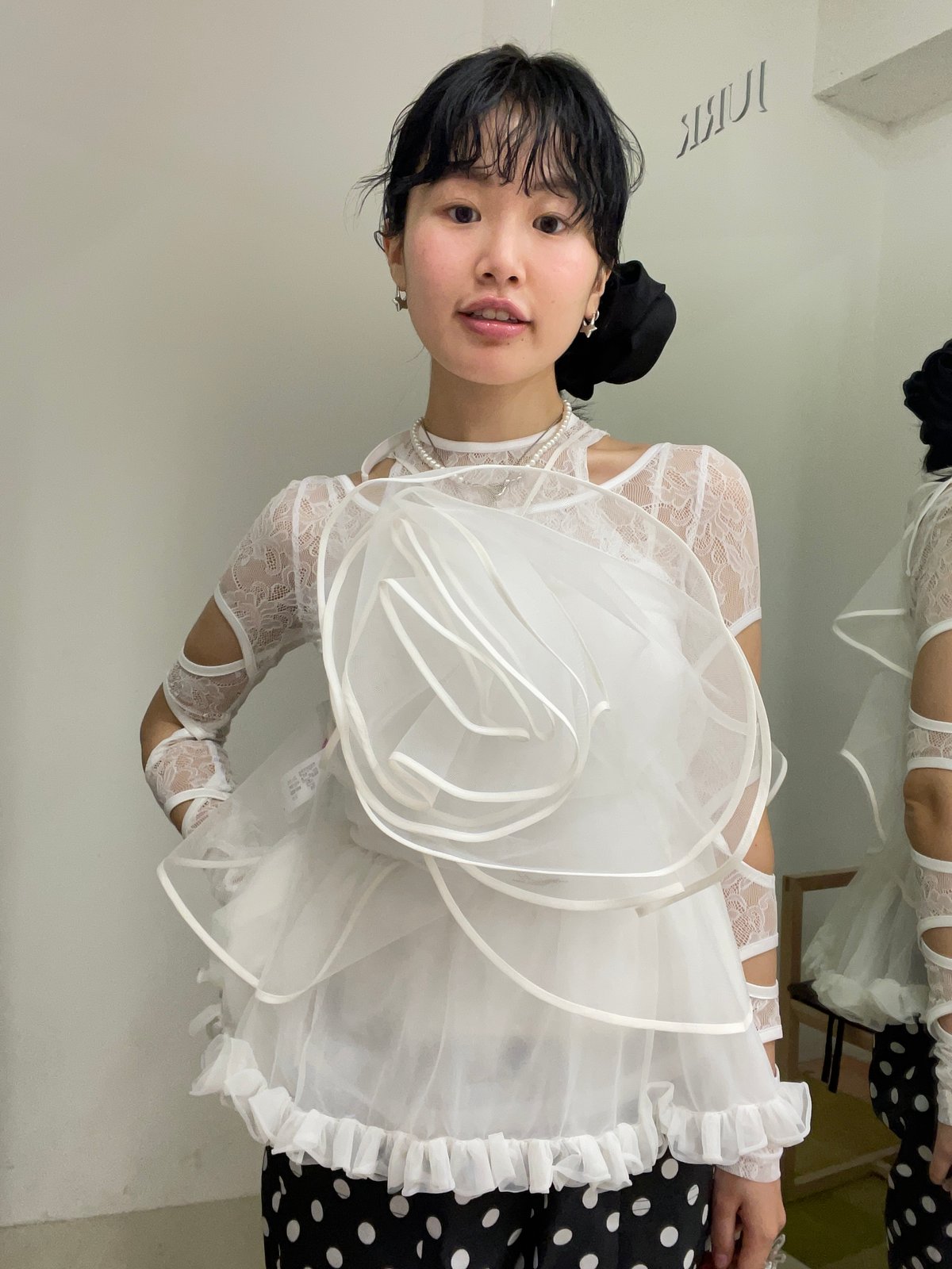 FETICO 花柄　ノースリーブ　トップス　シャーリング rose FETICO 花柄 ノースリーブ トップス シャーリング rose - メルカリ