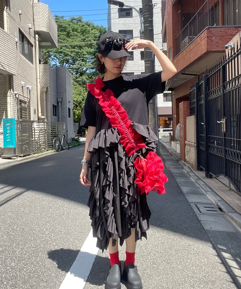 レア　VIVIANO / Ruffle T-shirt Tシャツ　ヴィヴィアーノ VIVIANO / Ruffle T-shirt | JURK shop tokyo