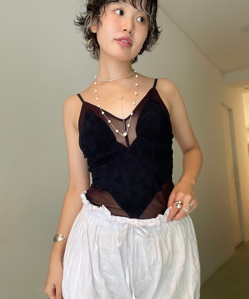 FETICO / Velour paneled bodysuit | JURK shop tokyo