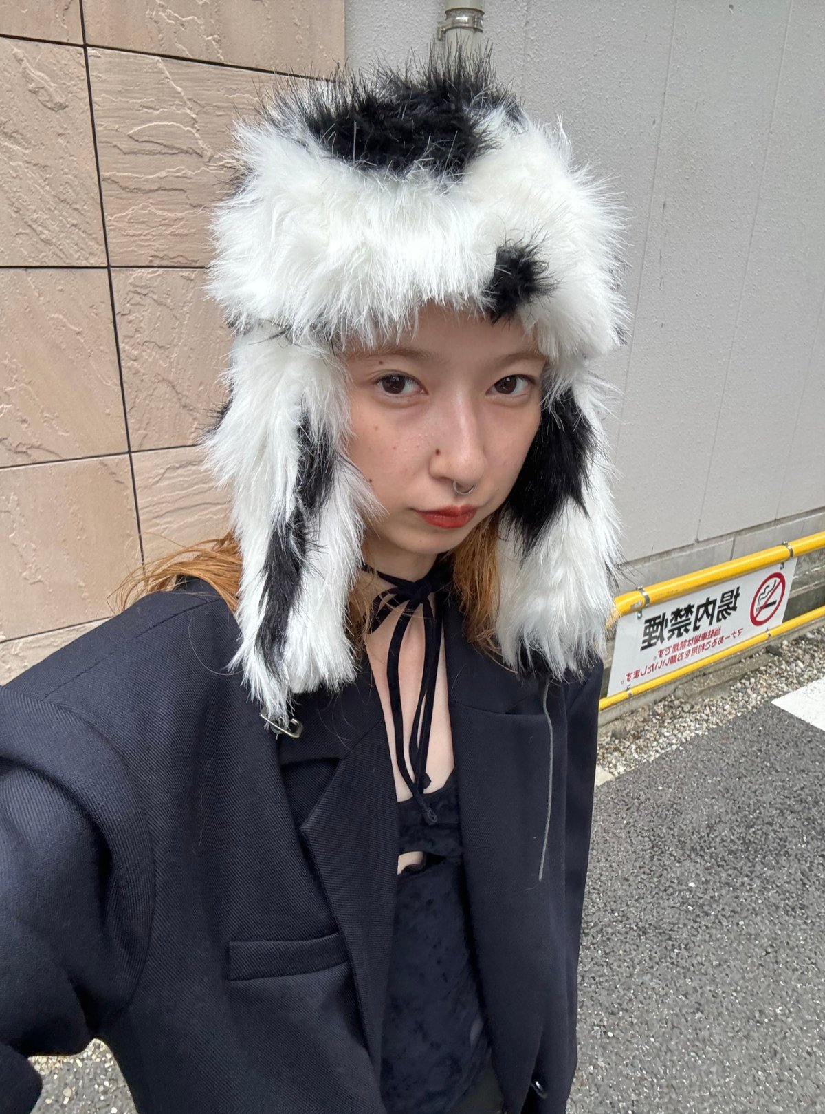 帽子 VIVIANO / H05 Heart Pattern Fur Aviator VIVIANO / Heart Pattern Fur Aviator Hat | JURK