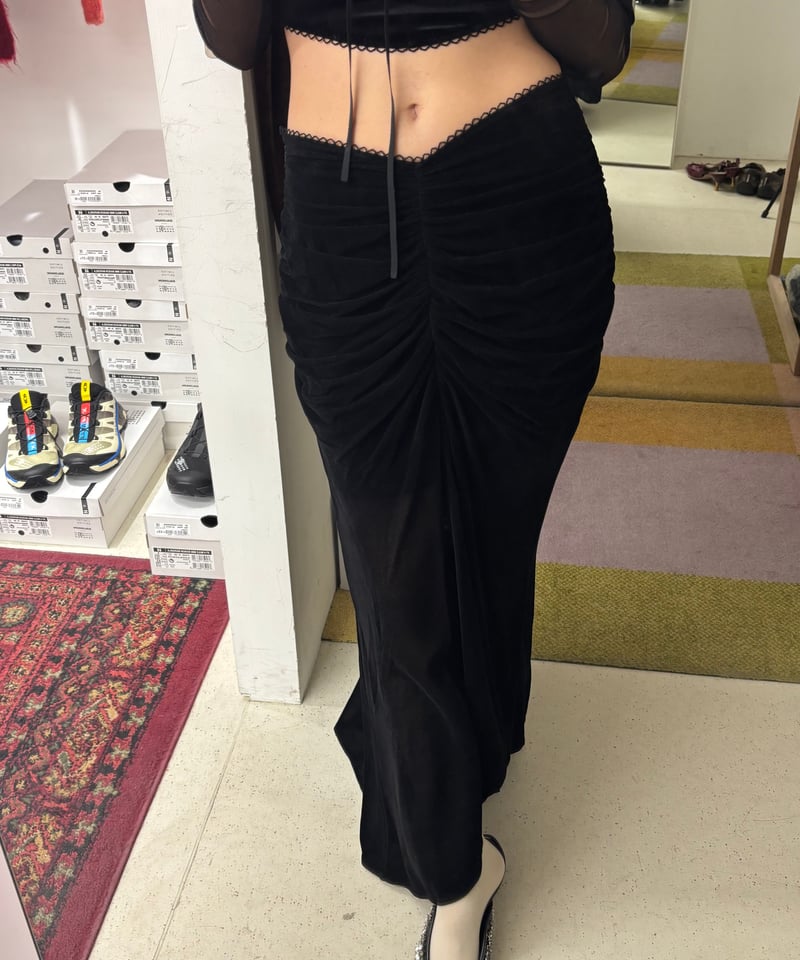 FETICO / Velvet Tulle Gathered Skirt | JURK TOKYO FETICO / Velvet Tulle Gathered Skirt | JURK TOKYO
