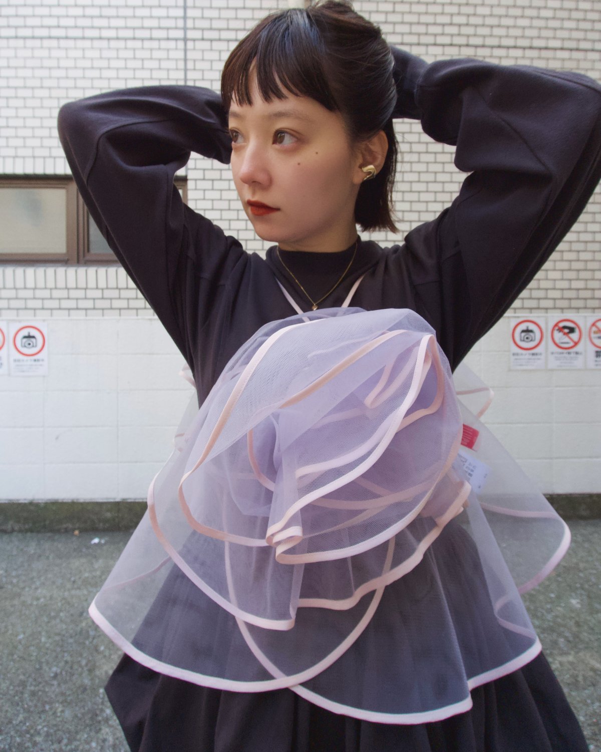 fetico シアートップス　25ss FETICO(フェティコ)のSHEER GATHERED KNIT TOPの通販｜PALETTE