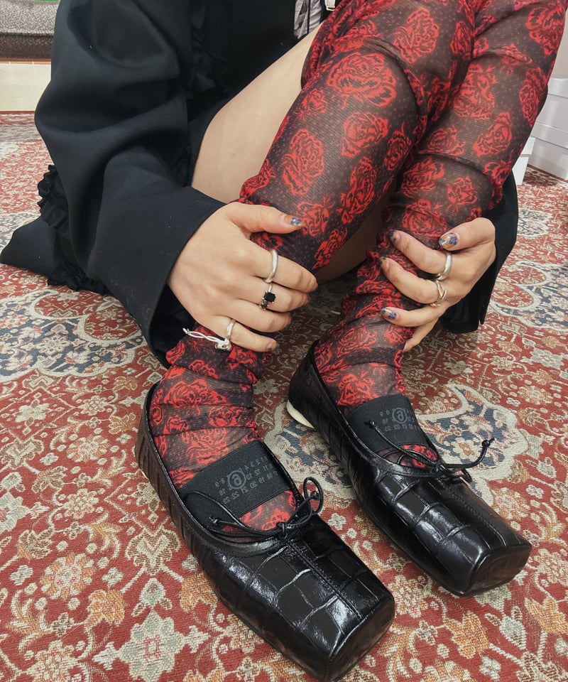 FUMIE=TANAKA / flower mesh socks | JURK shop tokyo