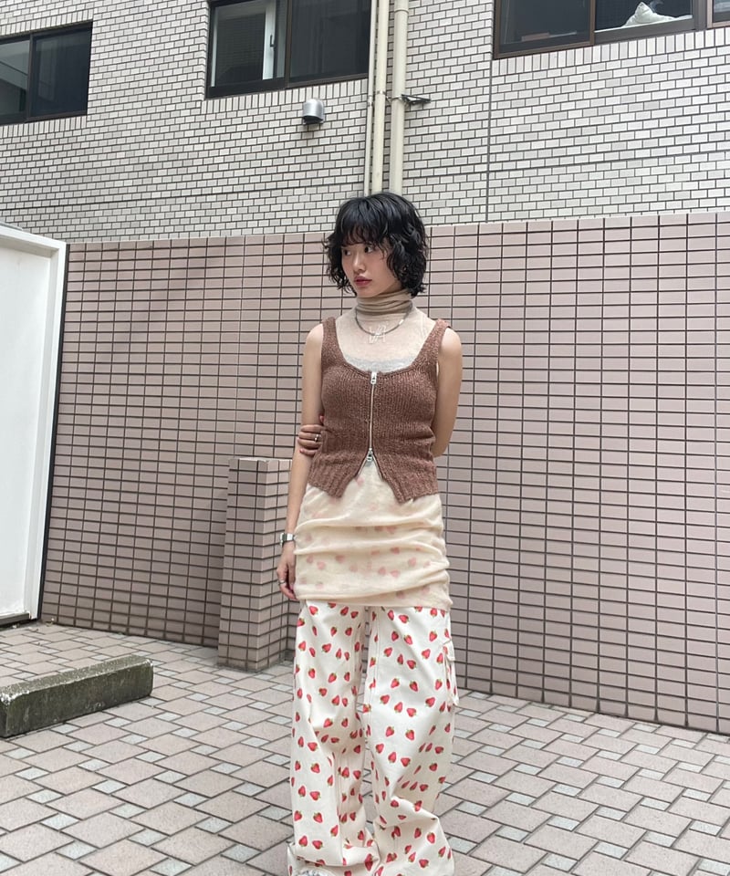Little $uzie / Cotton Cashmere Slash Waist Kni