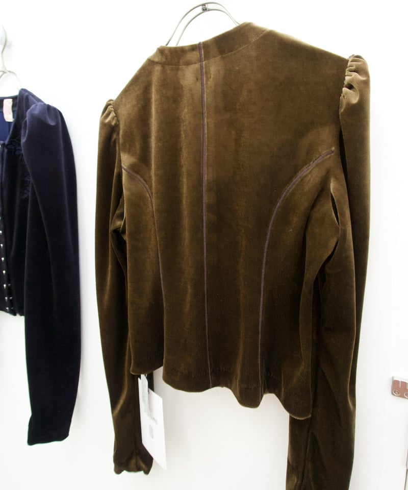 FETICO / Rose-Embroidered Velour Cardigan | JUR FETICO / Rose-Embroidered Velour Cardigan | JUR