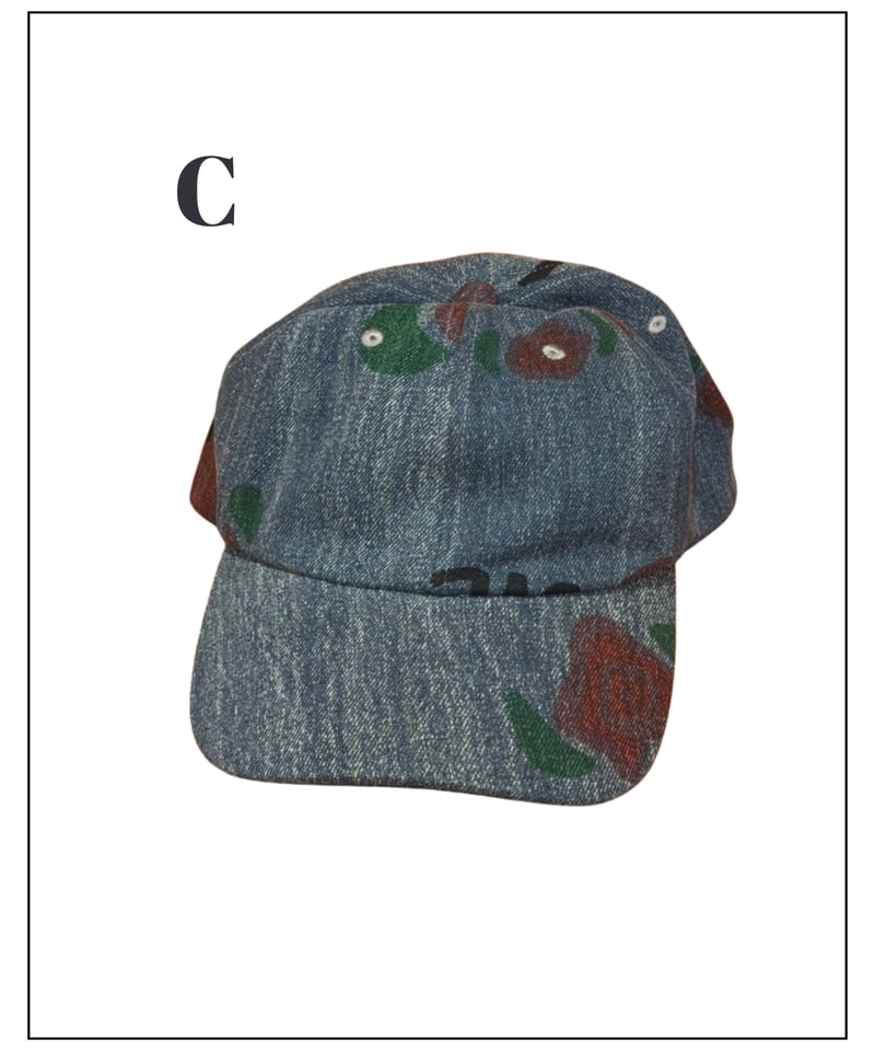 VIVIANO×JURK / rose print denim cap | JURK shop