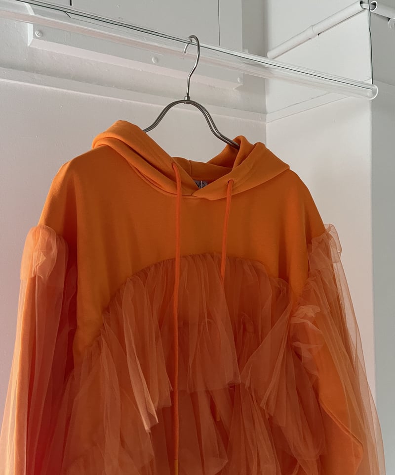 VIVIANO / Tiered Tulle Trimmed Hoodie | JURK sh
