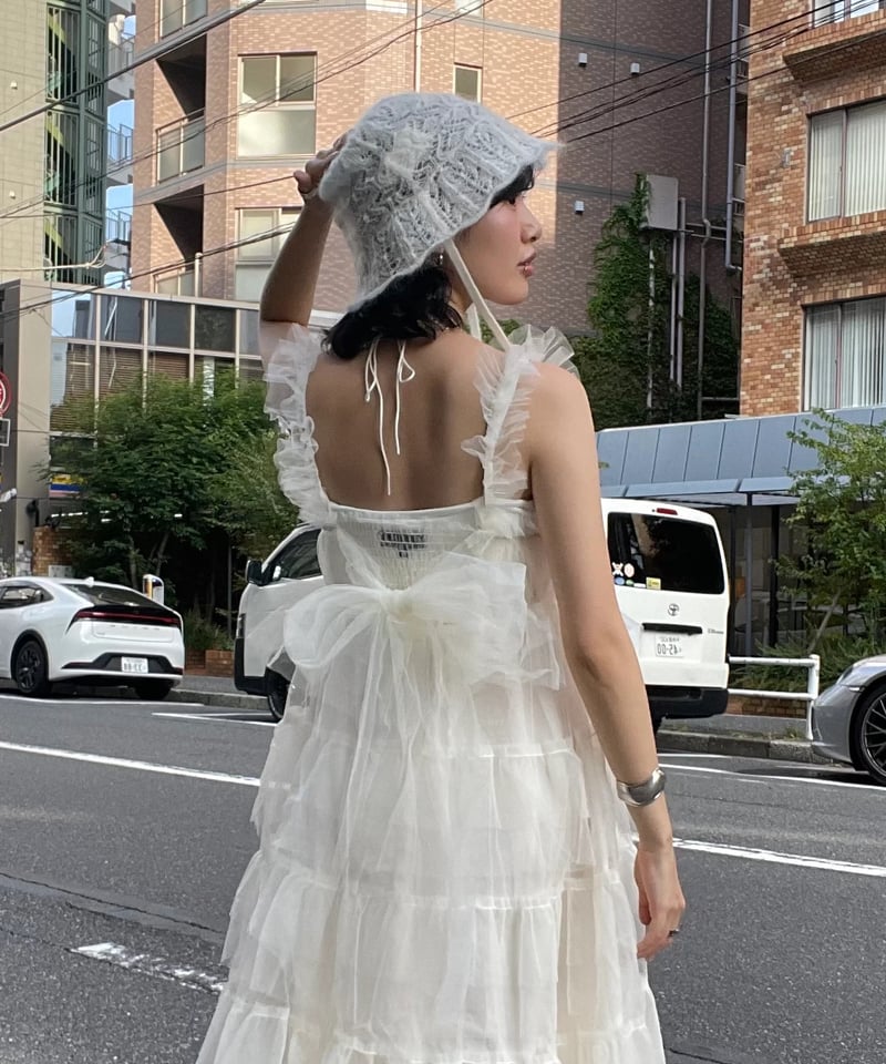 FUMIE=TANAKA / knit lace hat | JURK TOKYO FUMIE=TANAKA / knit lace hat | JURK TOKYO
