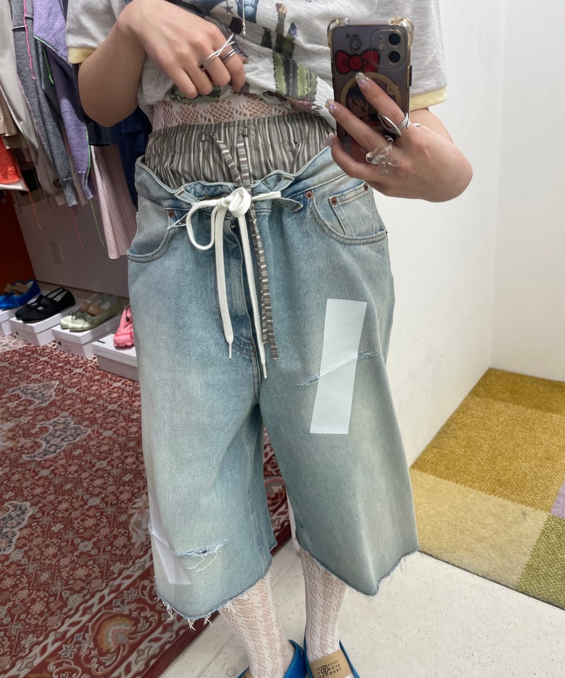 MM6 / blue tape denim short pt | JURK shop tokyo