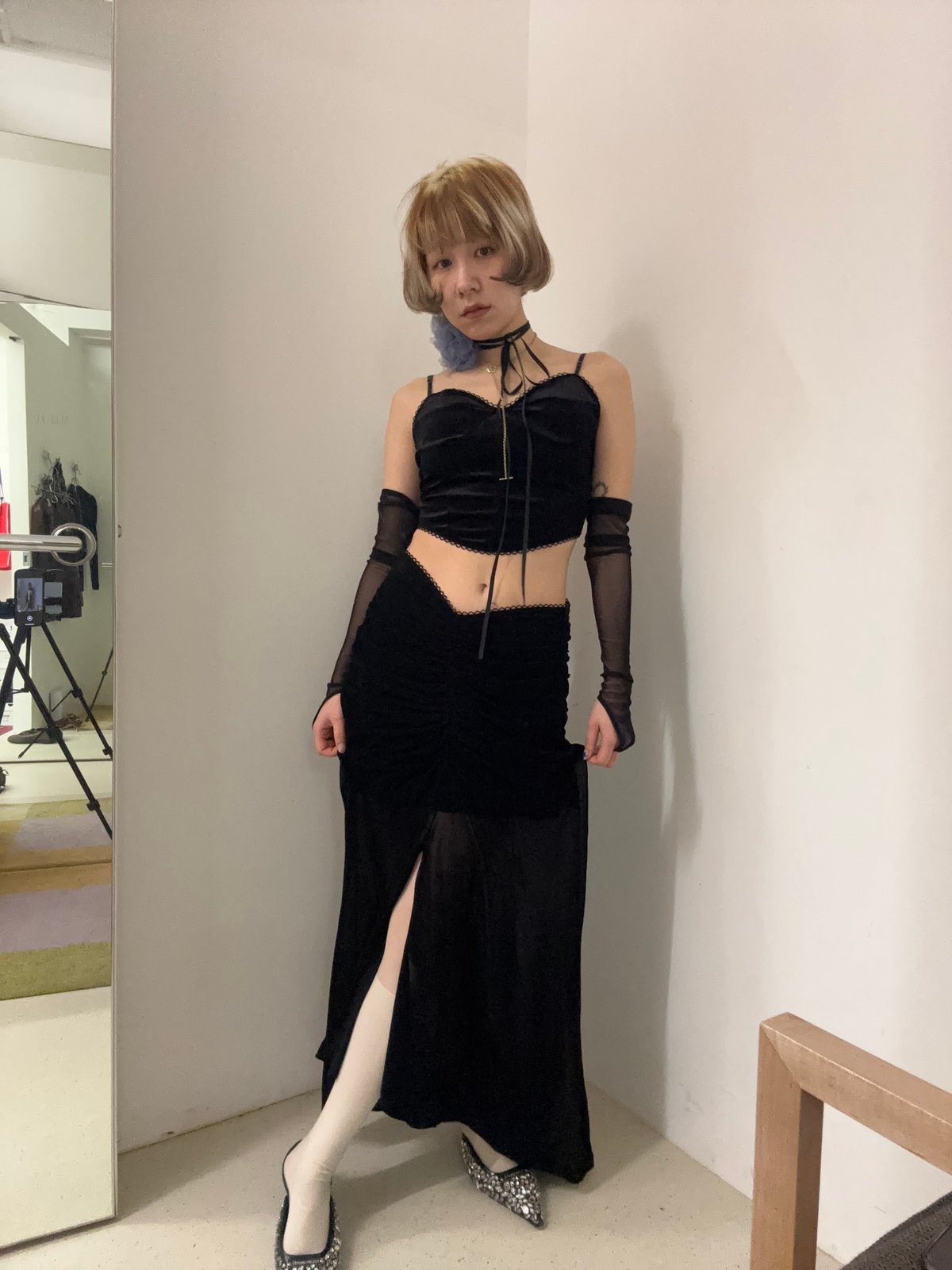 スカート FETICO VELVET TULLE GATHERED SKIRT size2 VELVET TULLE GATHERED SKIRT – FETICO Official Online Shop