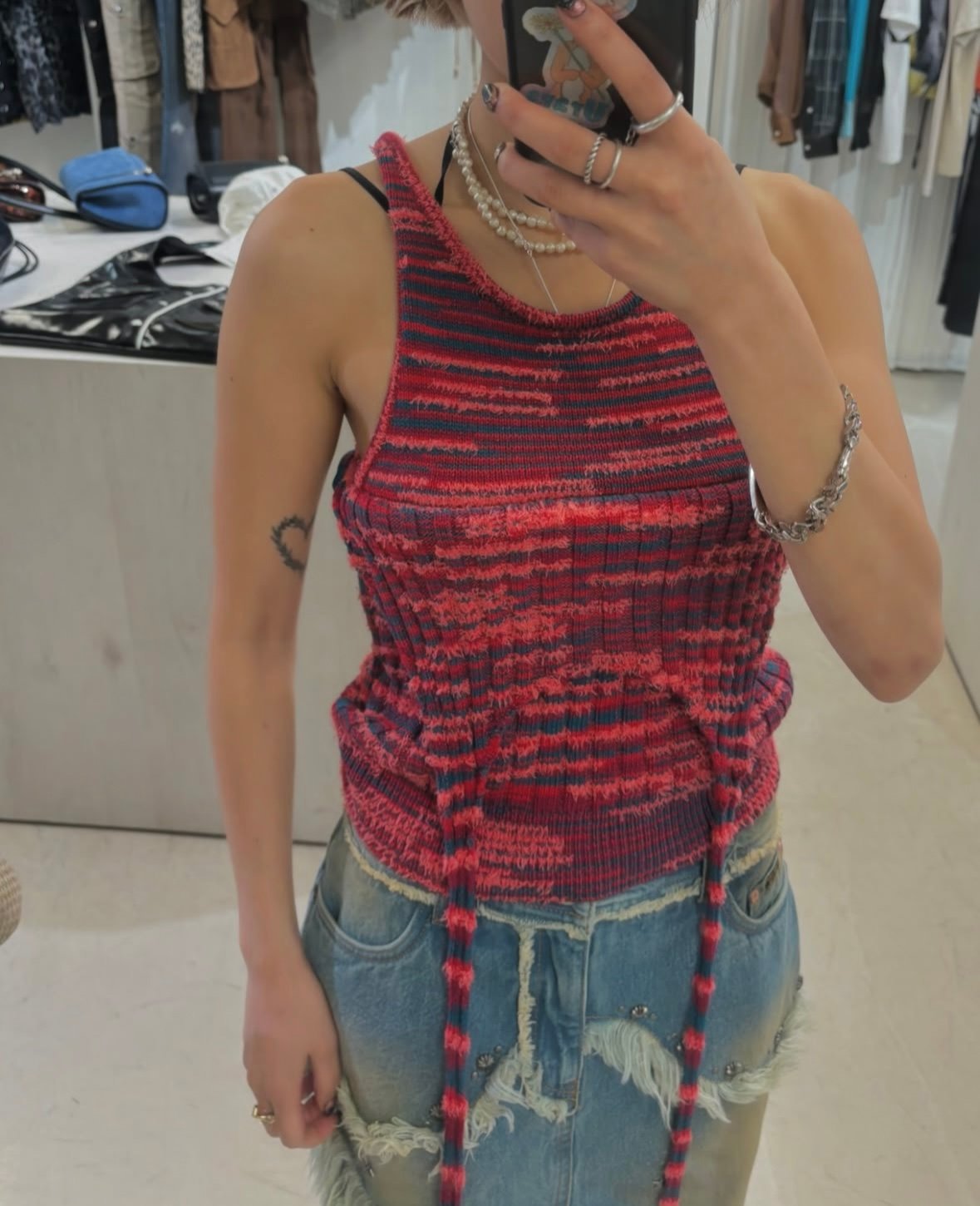 Andersson bell タンクトップ Andersson Bell / layered knit tank top | JURK s