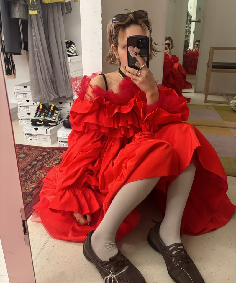 VIVIANO × JURK / Layered Mini Dress(red) | JURK