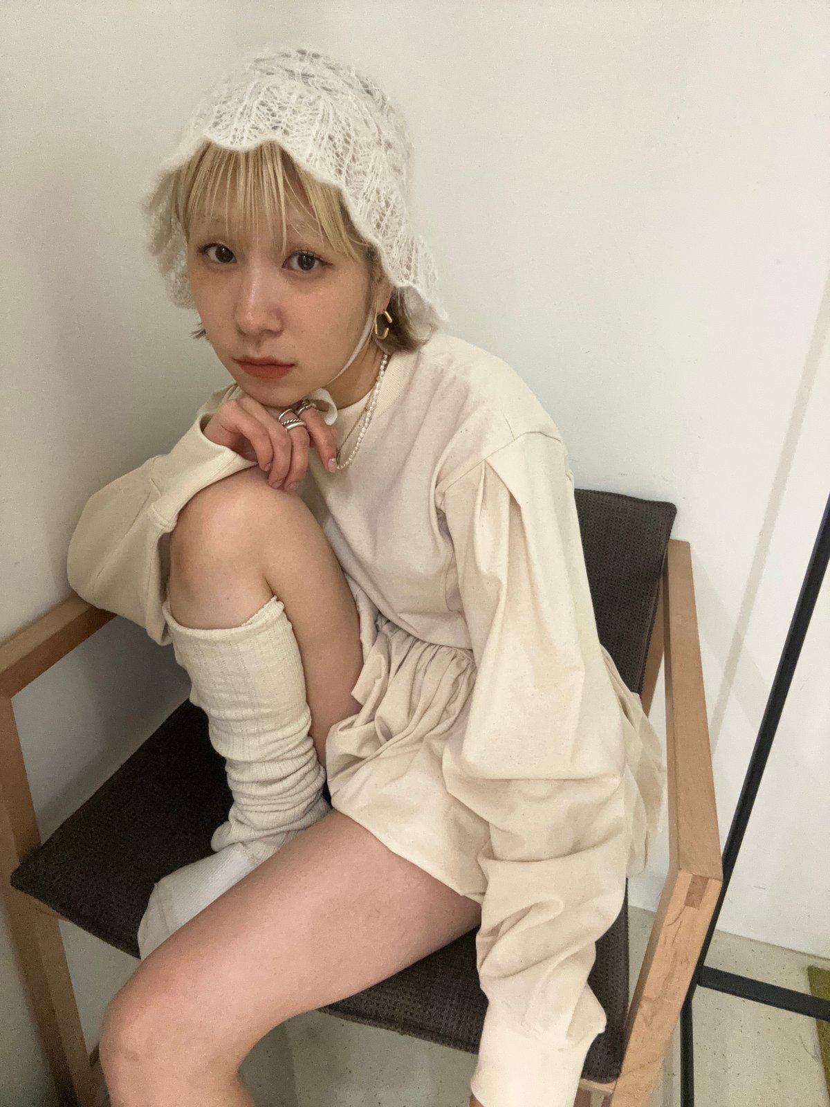 FUMIE=TANAKA / knit lace hat | JURK TOKYO FUMIE=TANAKA / knit lace hat | JURK TOKYO