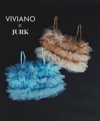 VIVIANO × JURK / Tulle Bra & Choker(gray) | JUR