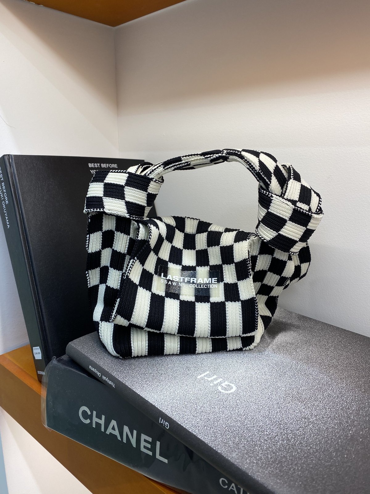 LASTFRAME / Ichimatsu obi bag (mini) | JURK TOKYO