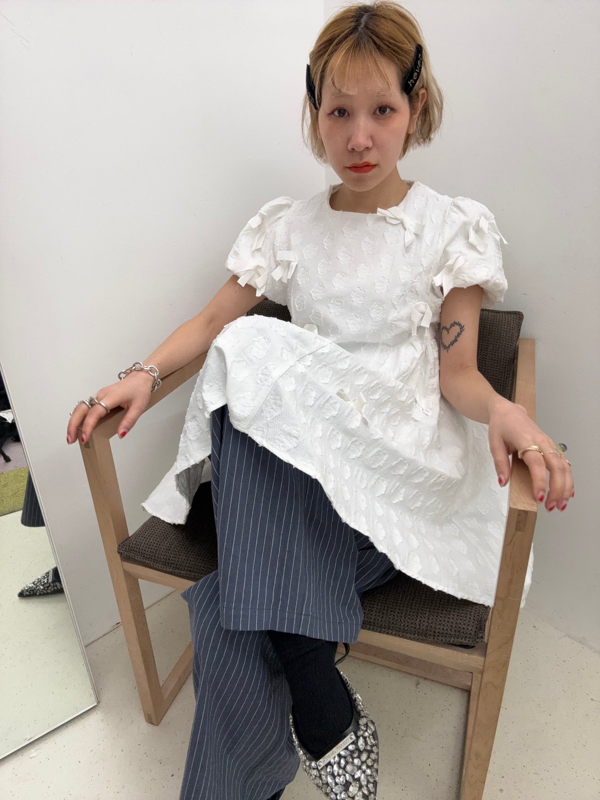 sister jane Fate Jacquard Bow ワンピース S sister jane Fate Jacquard Bow ワンピース S Sparkle Jacquard