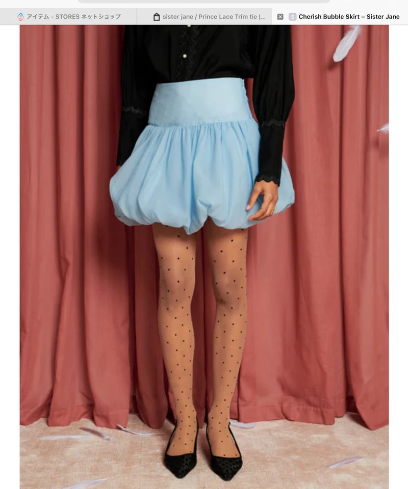 sister jane ミニスカート　水色 sister jane / Cherish Bubble Skirt | JURK shop