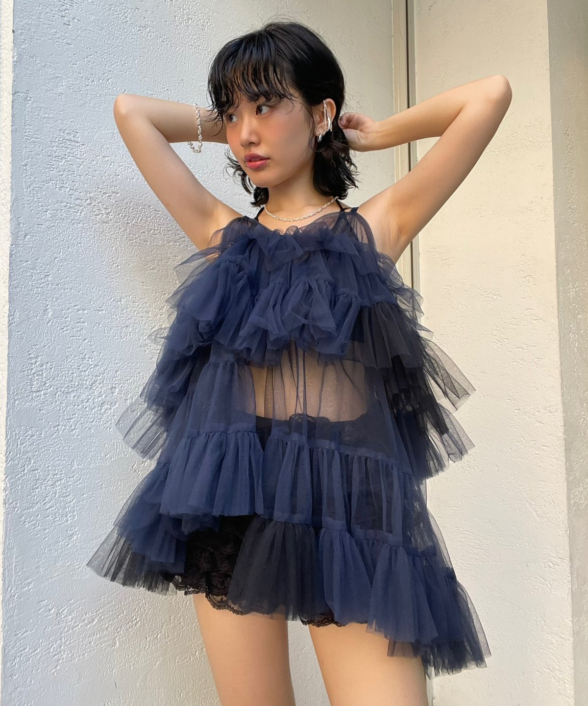 【新品未使用】VIVIANO × JURK \"Tulle cami Tom\" VIVIANO × JURK / Tulle Cami Top | JURK shop tokyo
