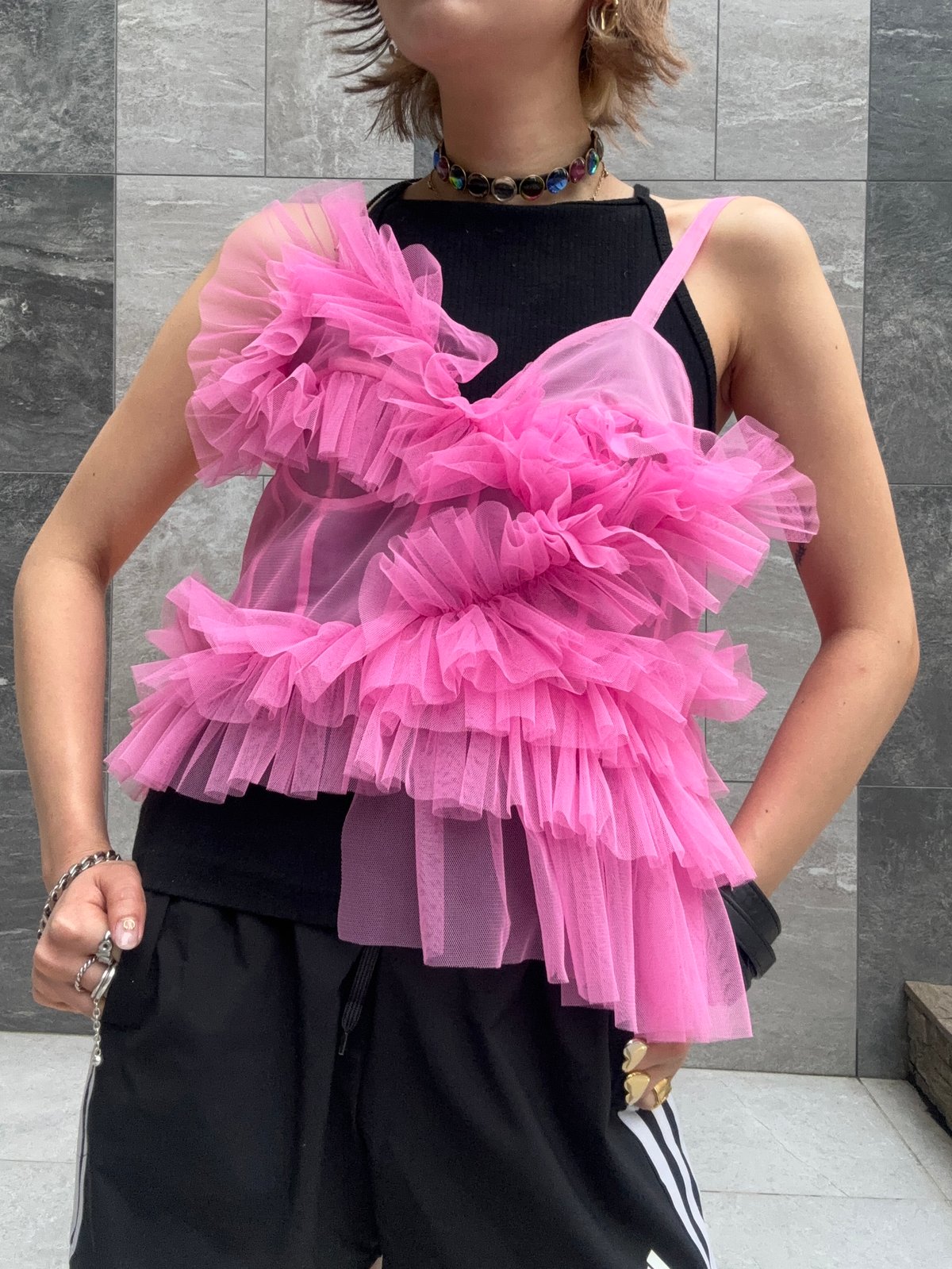 トップス VIVIANO / Ruffle Tulle Bustier VIVIANO / Ruffle Tulle Bustier | JURK shop tokyo