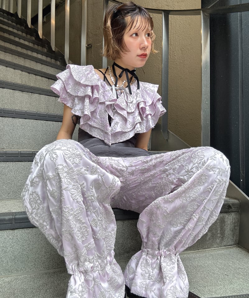 fumie tanaka フリルオールインワン　フミエタカナ FUMIE=TANAKA / embroidery all-in-one | JURK sho