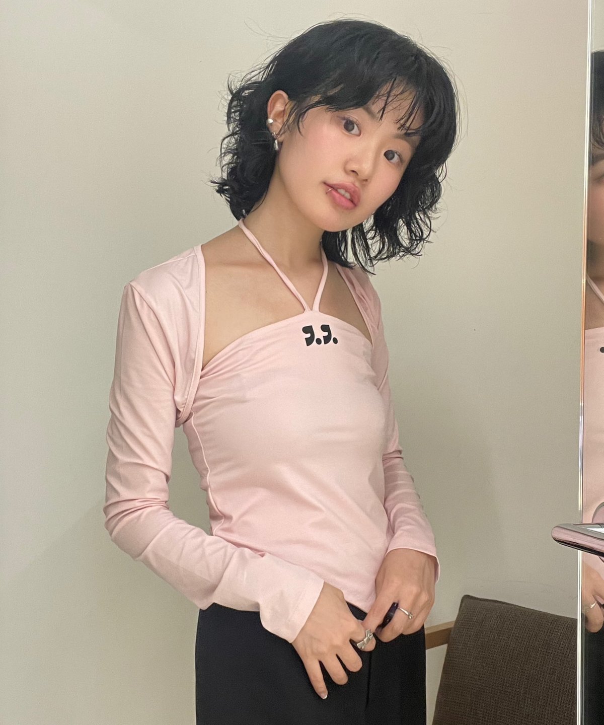 トップス Rest & Recreation RR BOLERO + HALTER TOP RR)Rest & Recreation / bolero + halter top | J