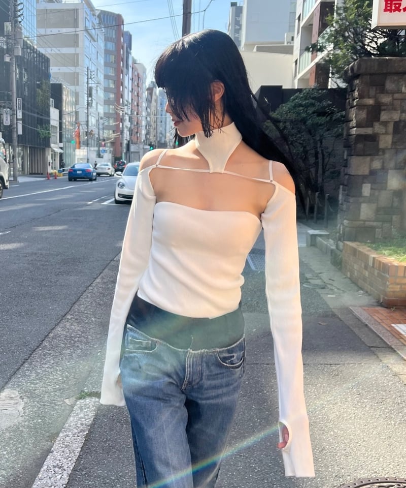 トップス MUKASA / Rib high neck sleeve MUKASA / Rib high neck sleeve | JURK shop tokyo